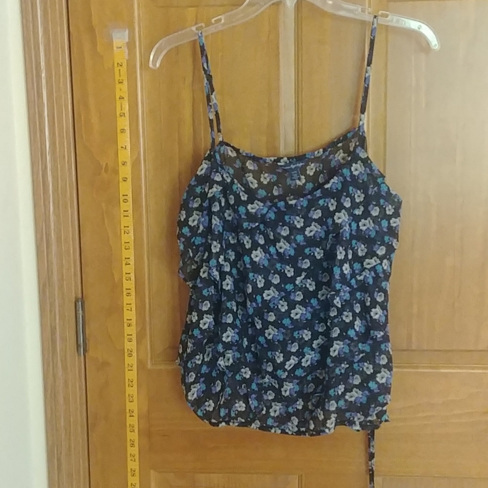 AE Sheer Easy Ruffle Tank